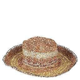 Raffia Fedora Hat In Brown