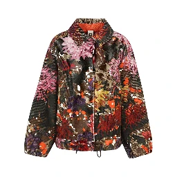 Floral Print Bomber Jacket In Multicolour