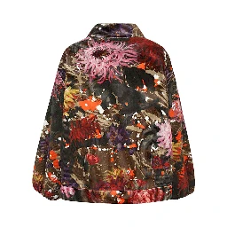 Floral Print Bomber Jacket In Multicolour
