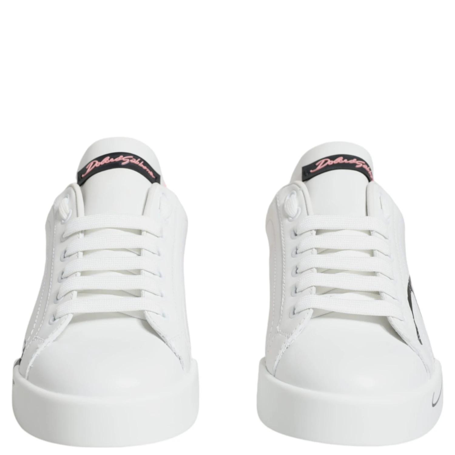White Pink Portofino Low Top Sneakers Shoes