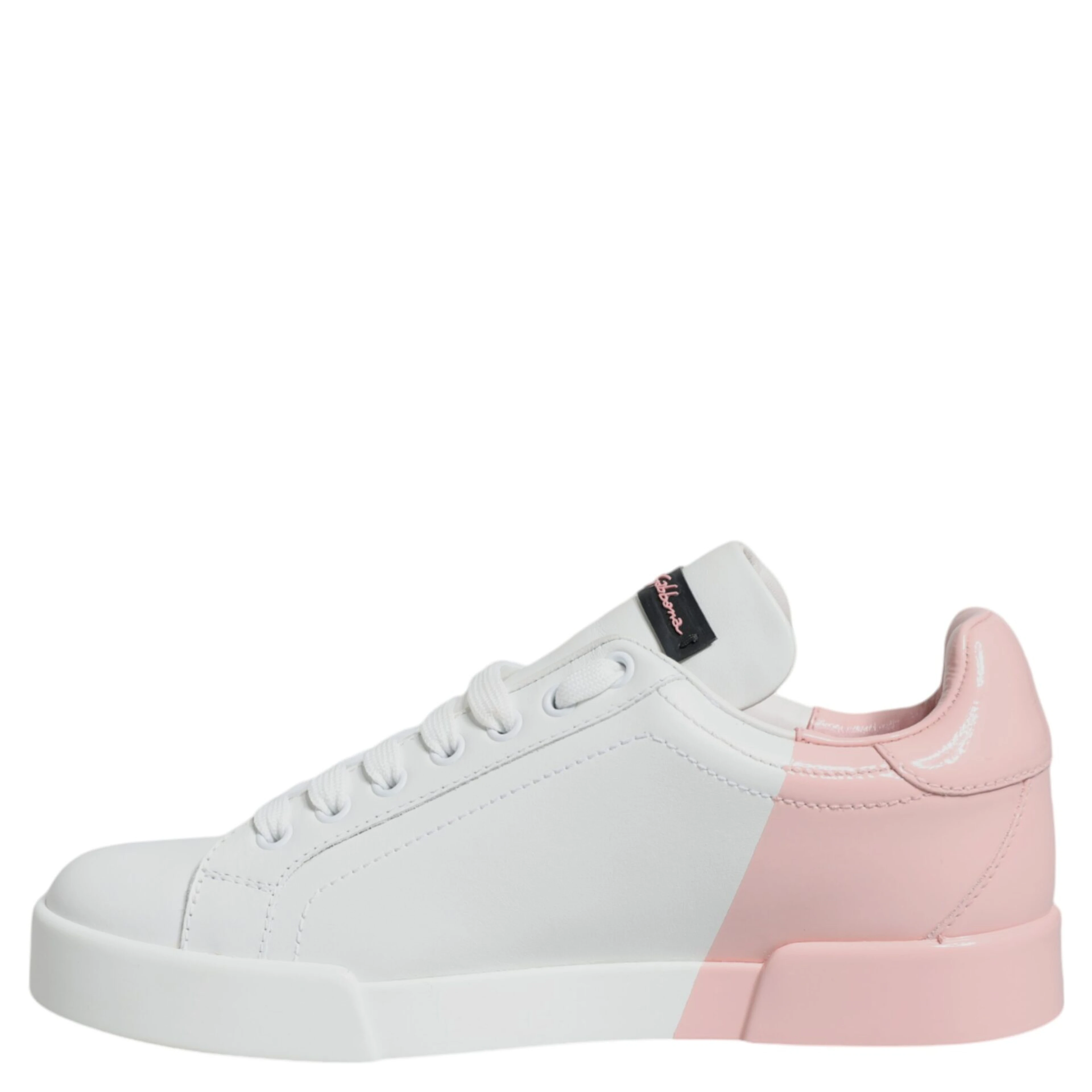 White Pink Portofino Low Top Sneakers Shoes