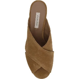 Brown Calf Leather Bos Taurus Platform Sandals