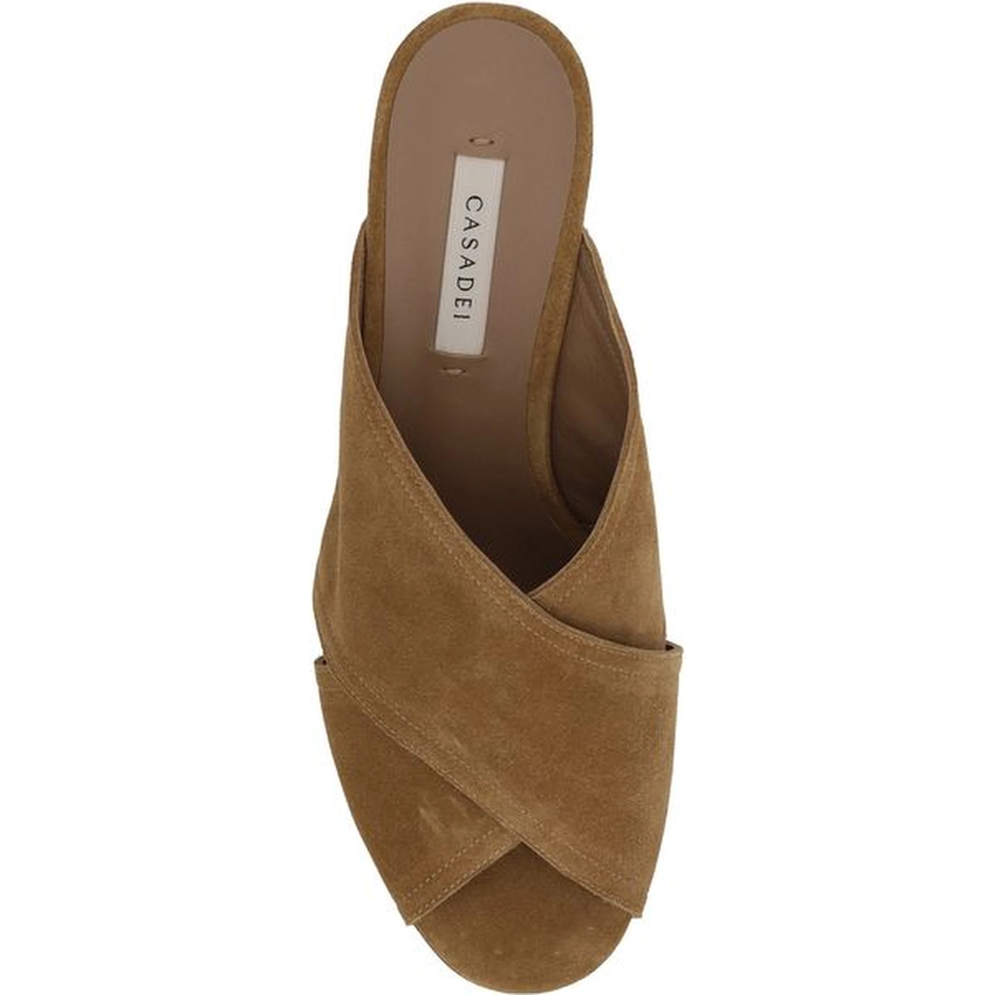 Brown Calf Leather Bos Taurus Platform Sandals