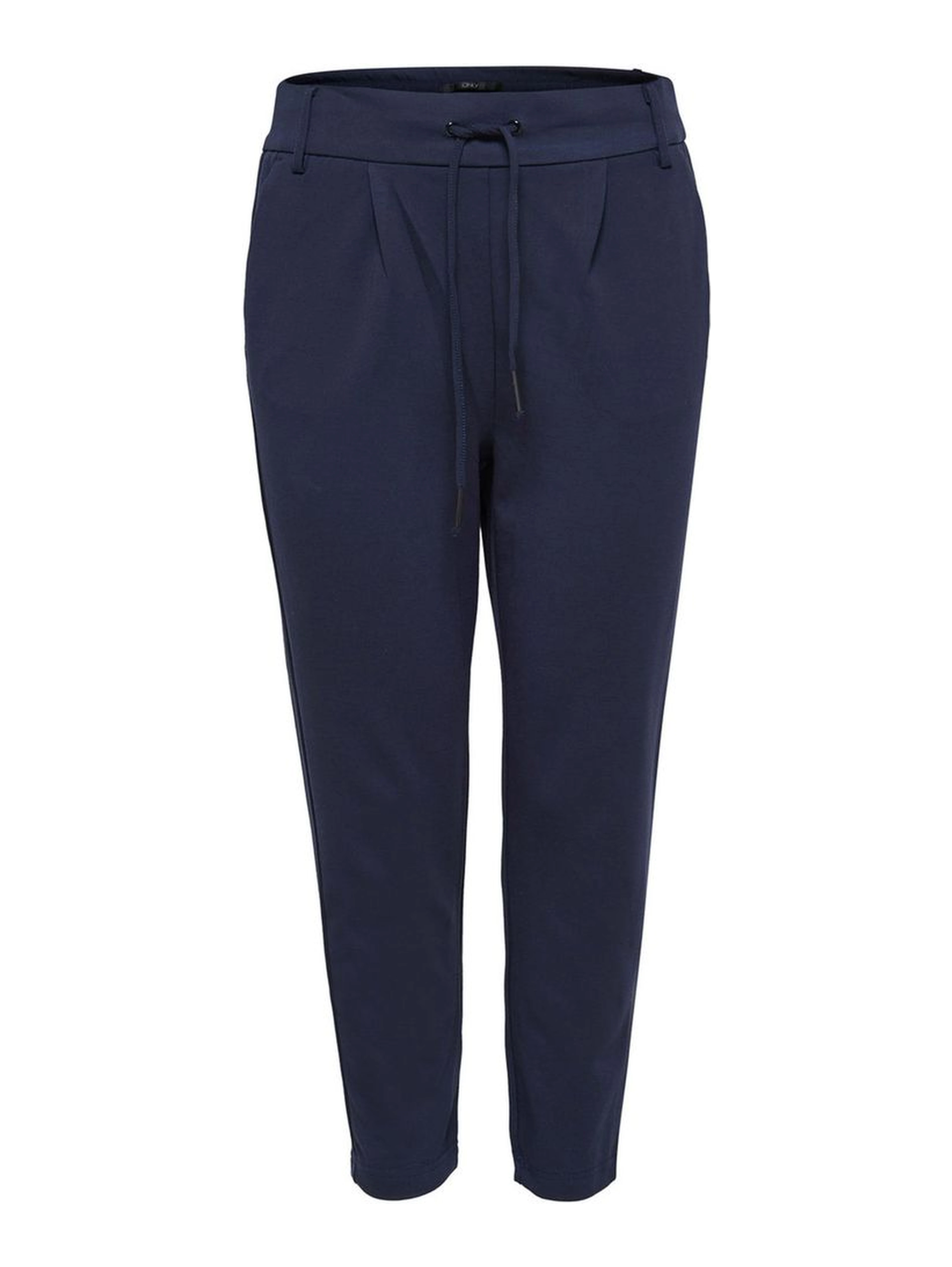 Blue Viscose Casual Pants