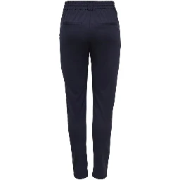Blue Viscose Casual Pants