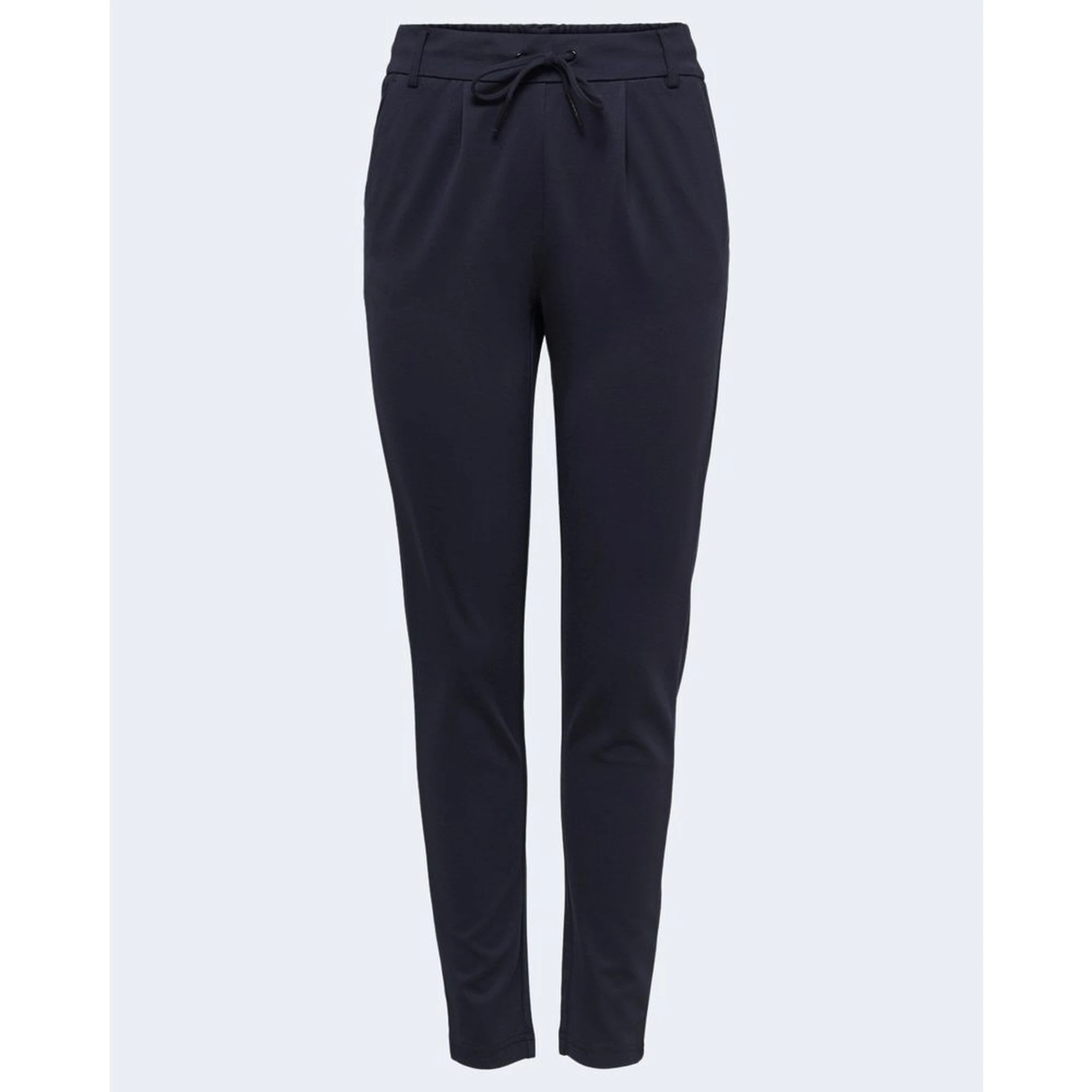 Blue Viscose Casual Pants