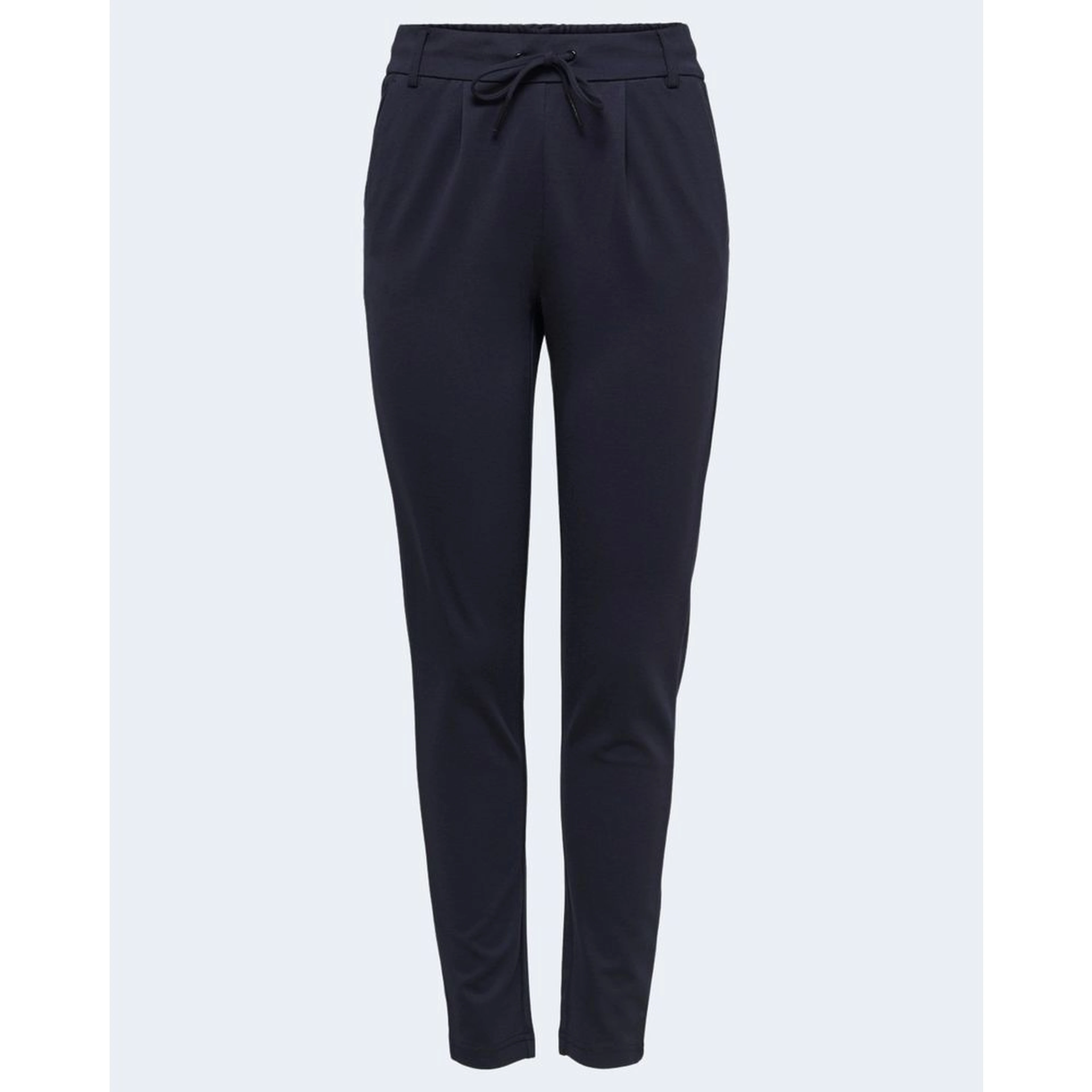 Blue Viscose Casual Pants