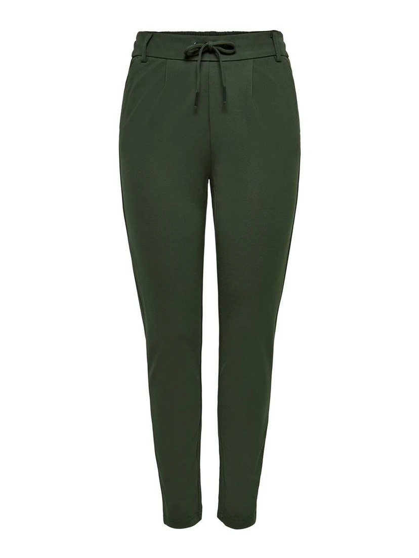 Green Viscose Casual Pants