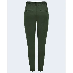 Green Viscose Casual Pants