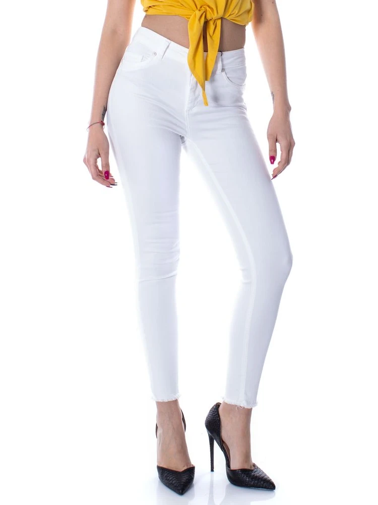 White Cotton Skinny Jeans