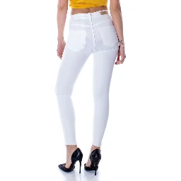 White Cotton Skinny Jeans