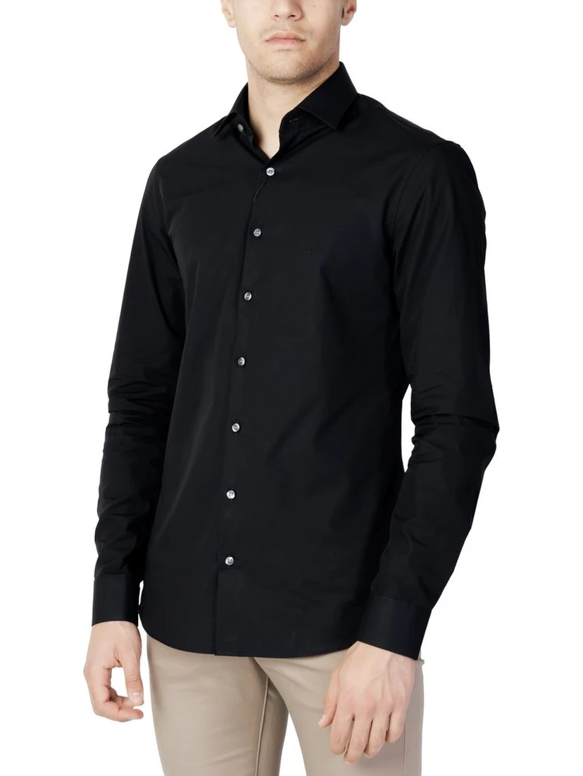 Poplin Stretch Slim Shirt