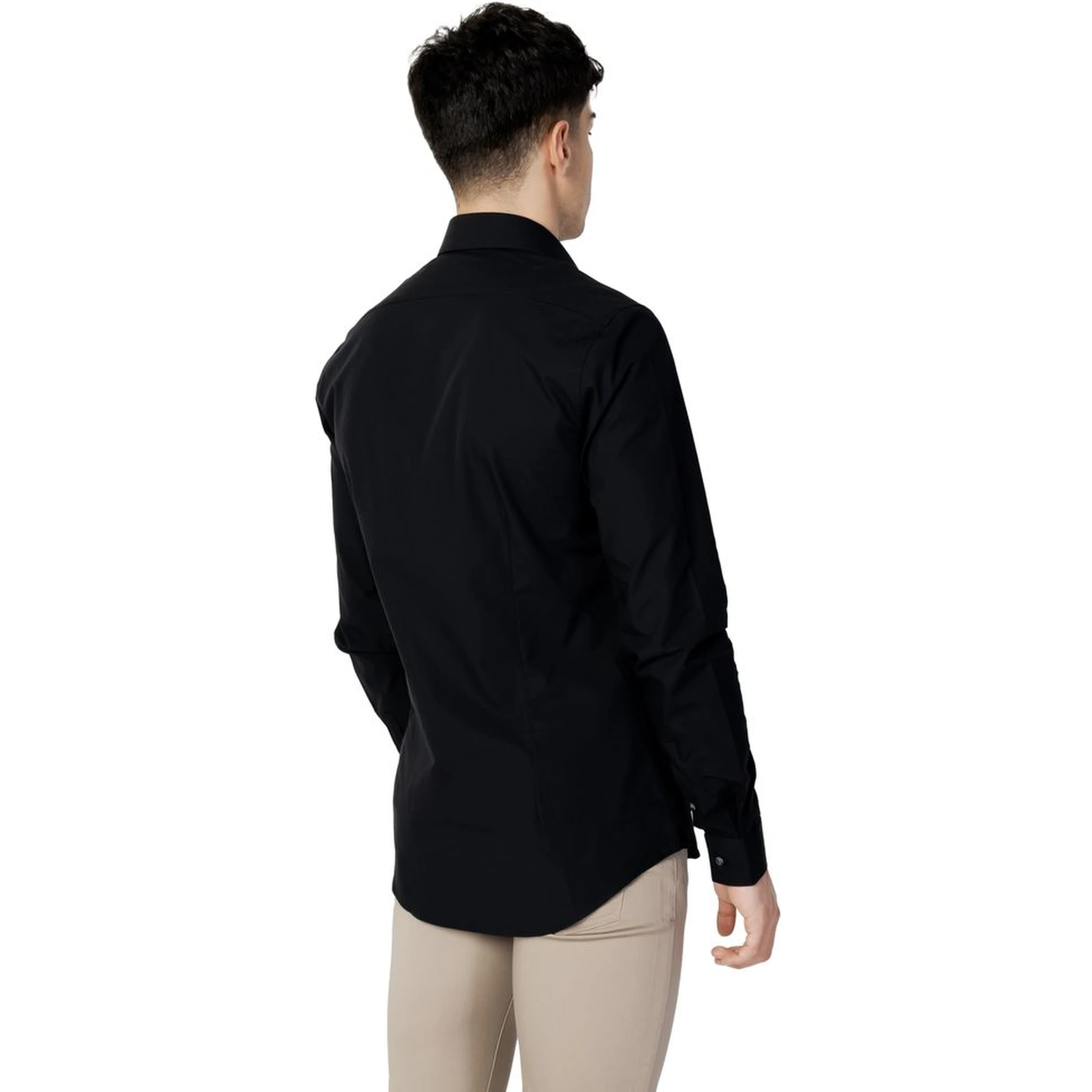 Black Cotton Dress Shirt