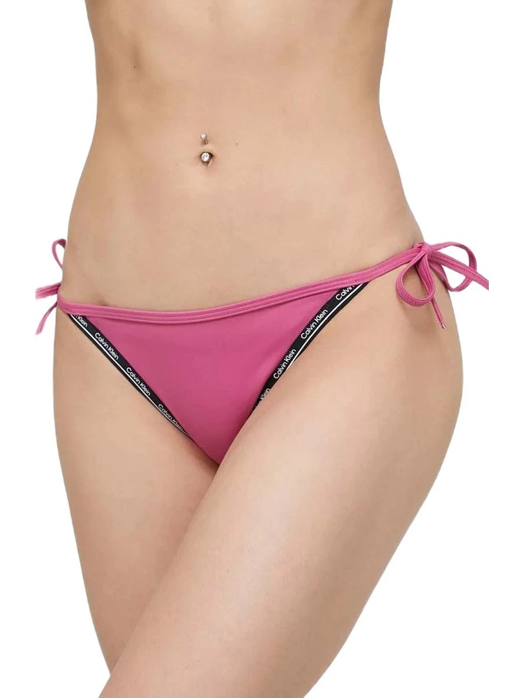 Pink Polyester Swim Briefs