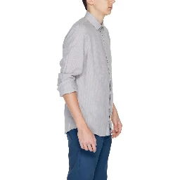 Beige Linen Dress Shirt