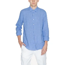 Blue Linen Dress Shirt