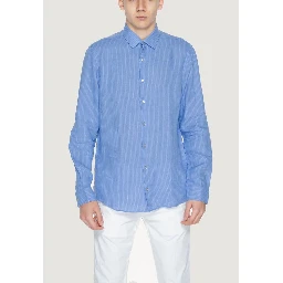 Blue Linen Dress Shirt