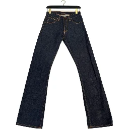 Straight Denim Jeans With Five-pocket Design In Blue
