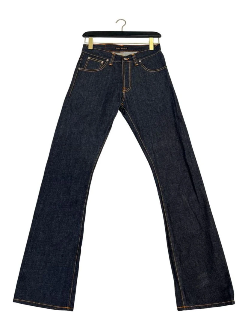 Straight Denim Jeans With Five-pocket Design In Blue