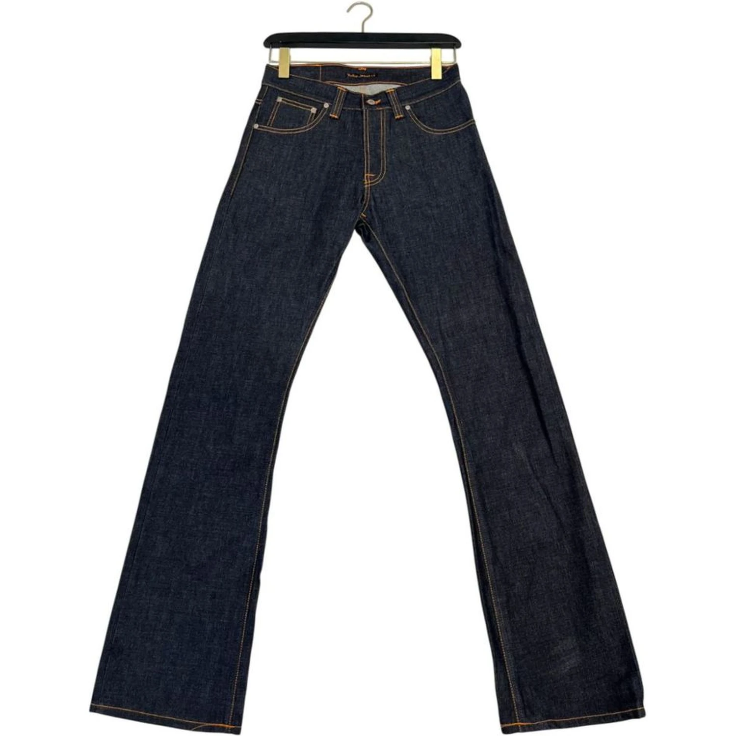 Straight Denim Jeans With Five-pocket Design In Blue