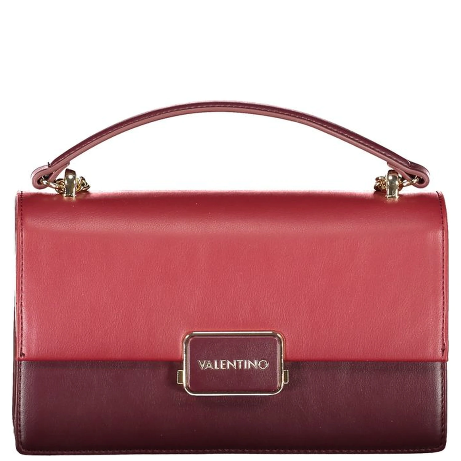 Red polyethylene women's handbag