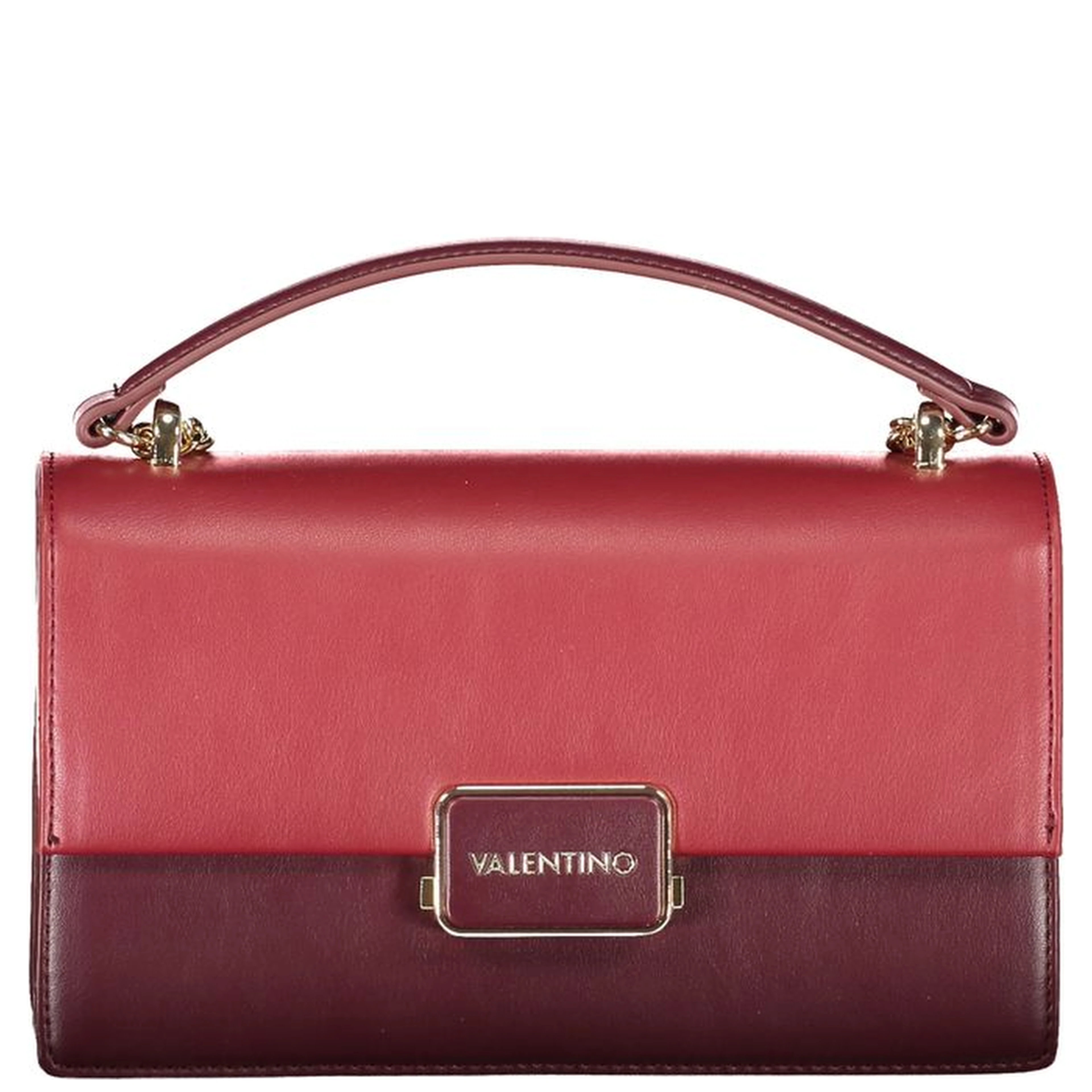 Red polyethylene women's handbag