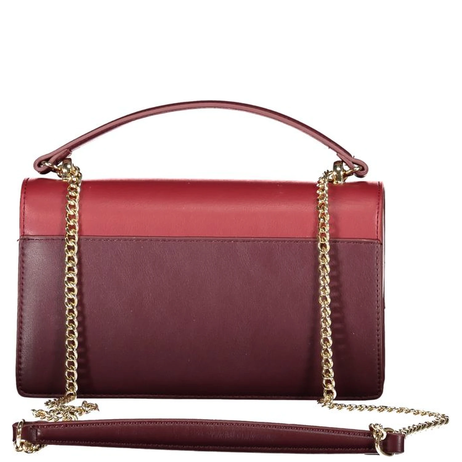 Red polyethylene women's handbag
