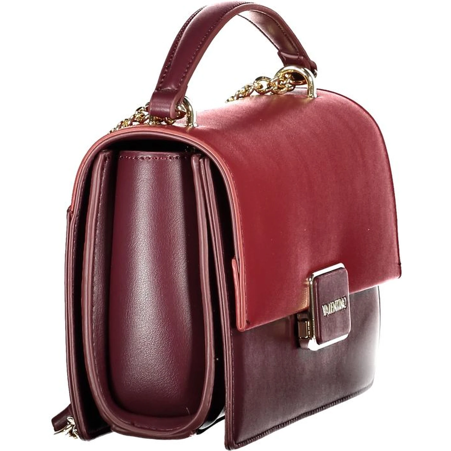 Red polyethylene women's handbag