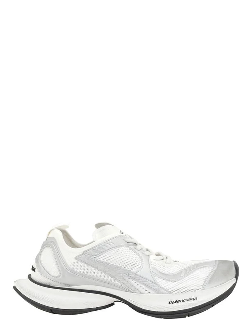 White Polyethylene Athletic Sneakers