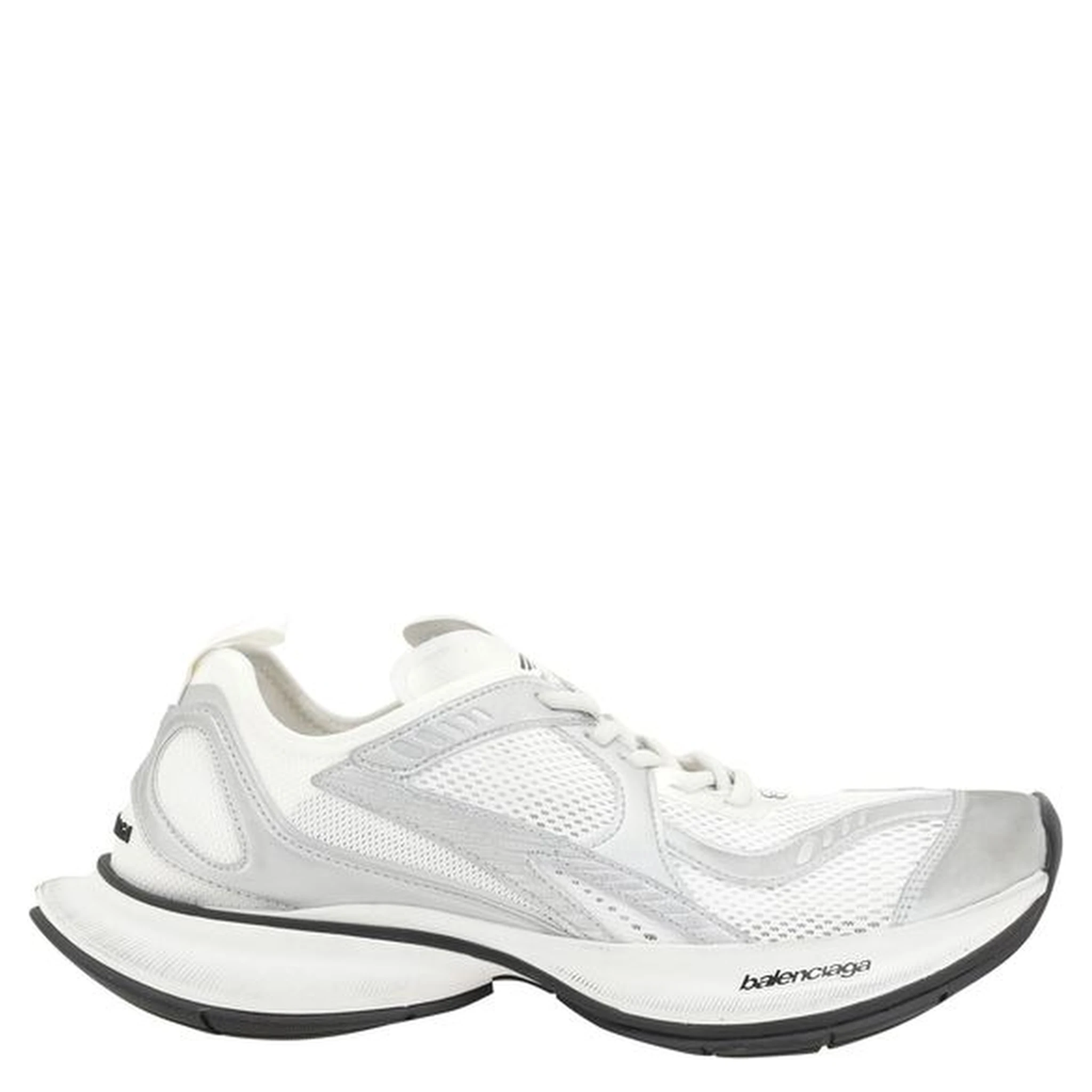 White Polyethylene Athletic Sneakers