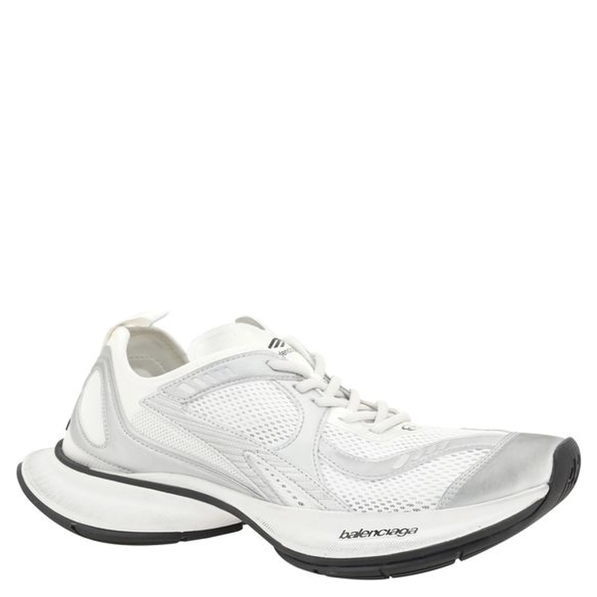 White Polyethylene Athletic Sneakers
