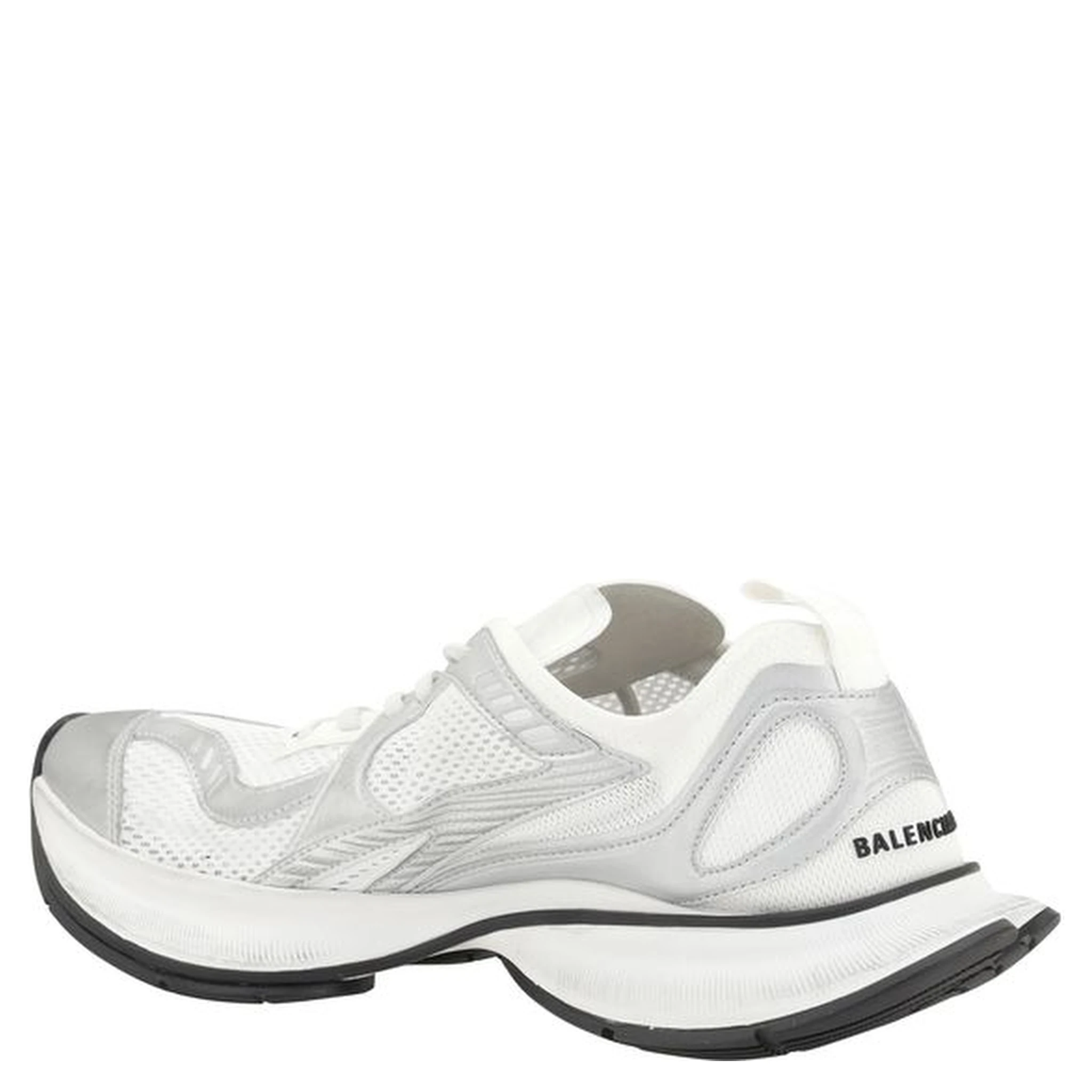 White Polyethylene Athletic Sneakers