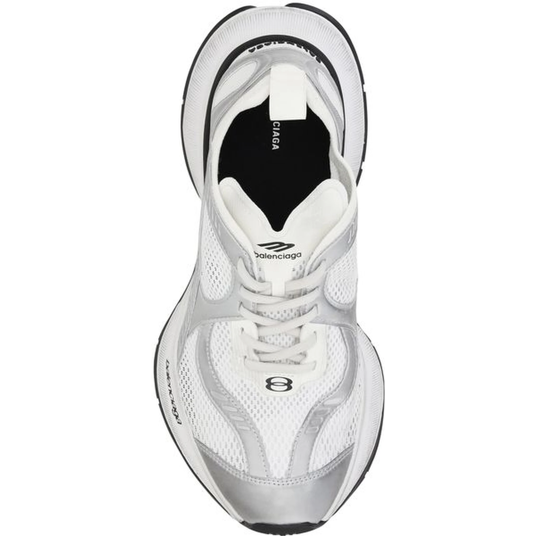 White Polyethylene Athletic Sneakers