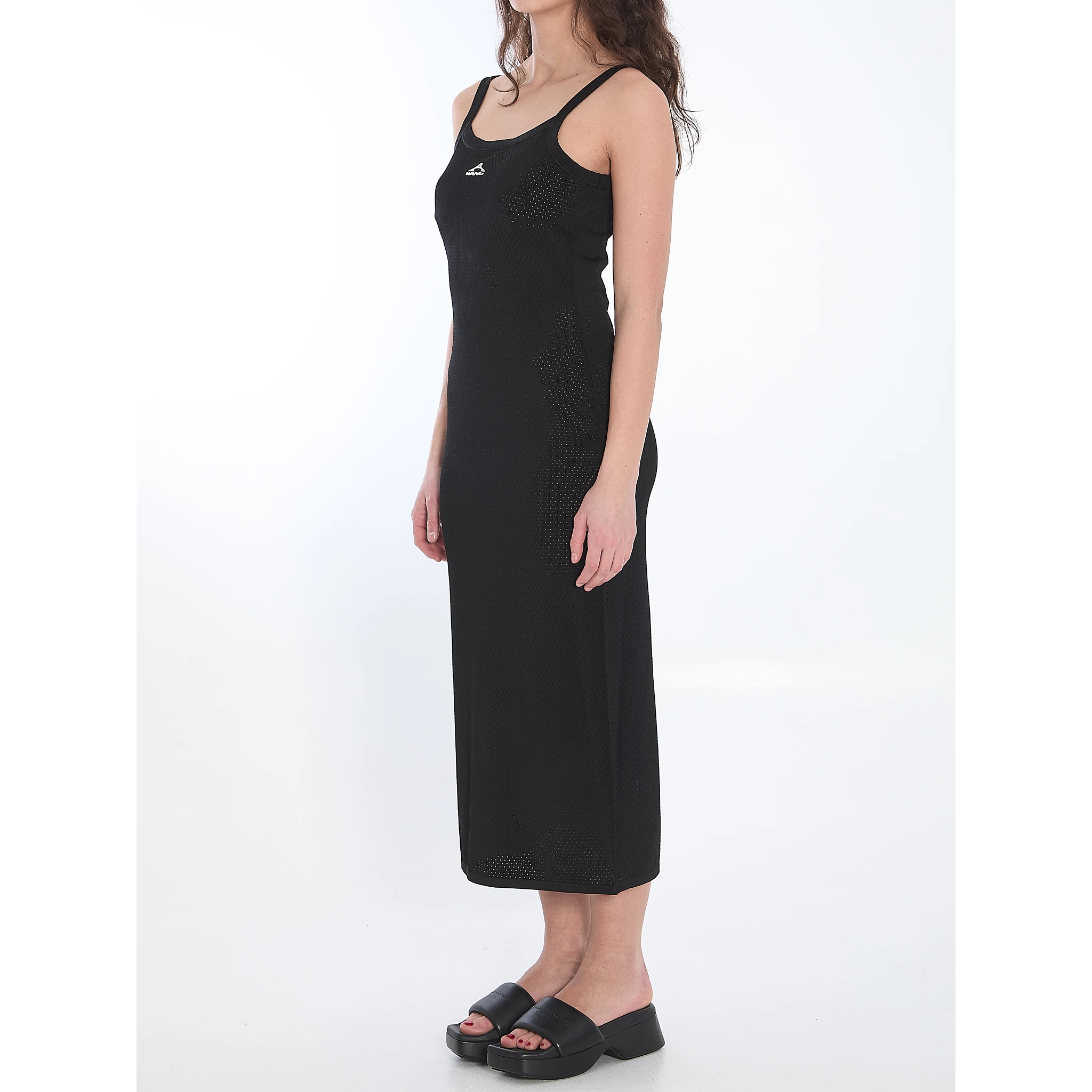 Slip dress with 3D logo