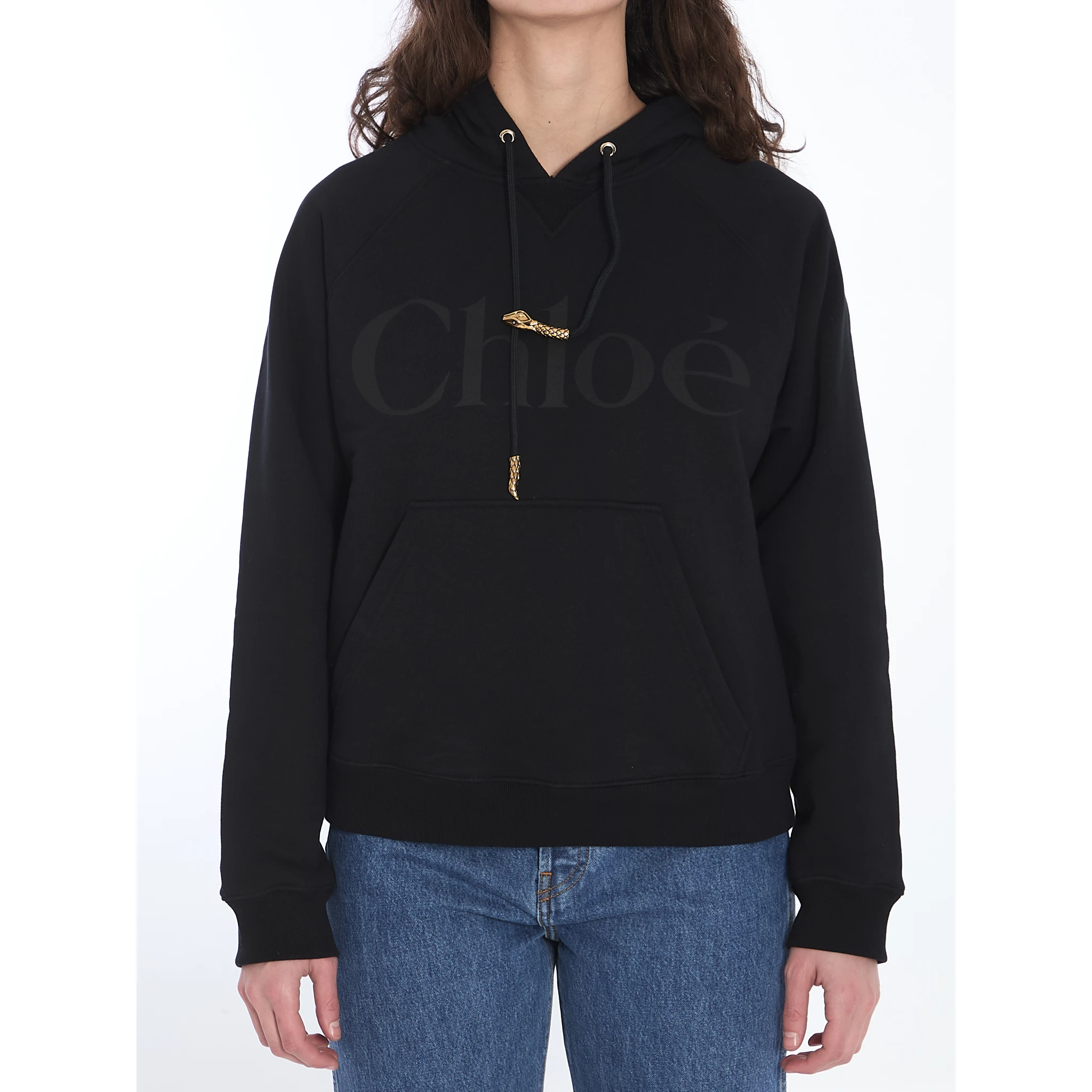 Hoodie with snake detail