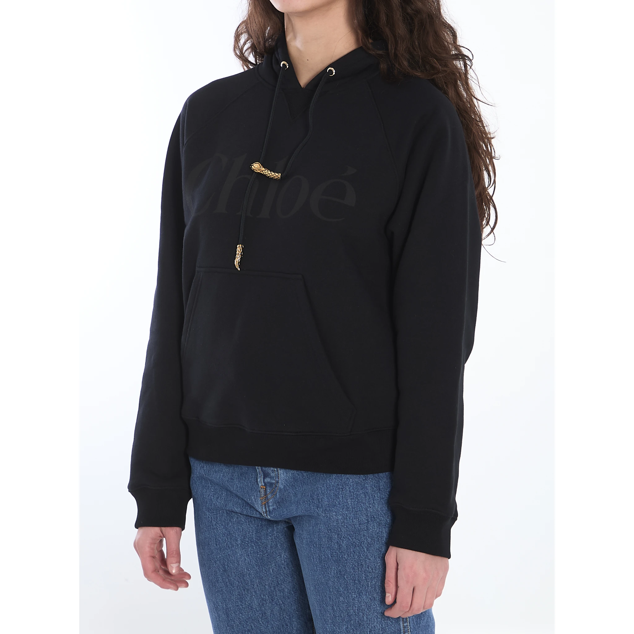 Hoodie with snake detail