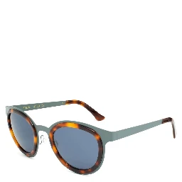 Blue Stainless Steel Sunglasses