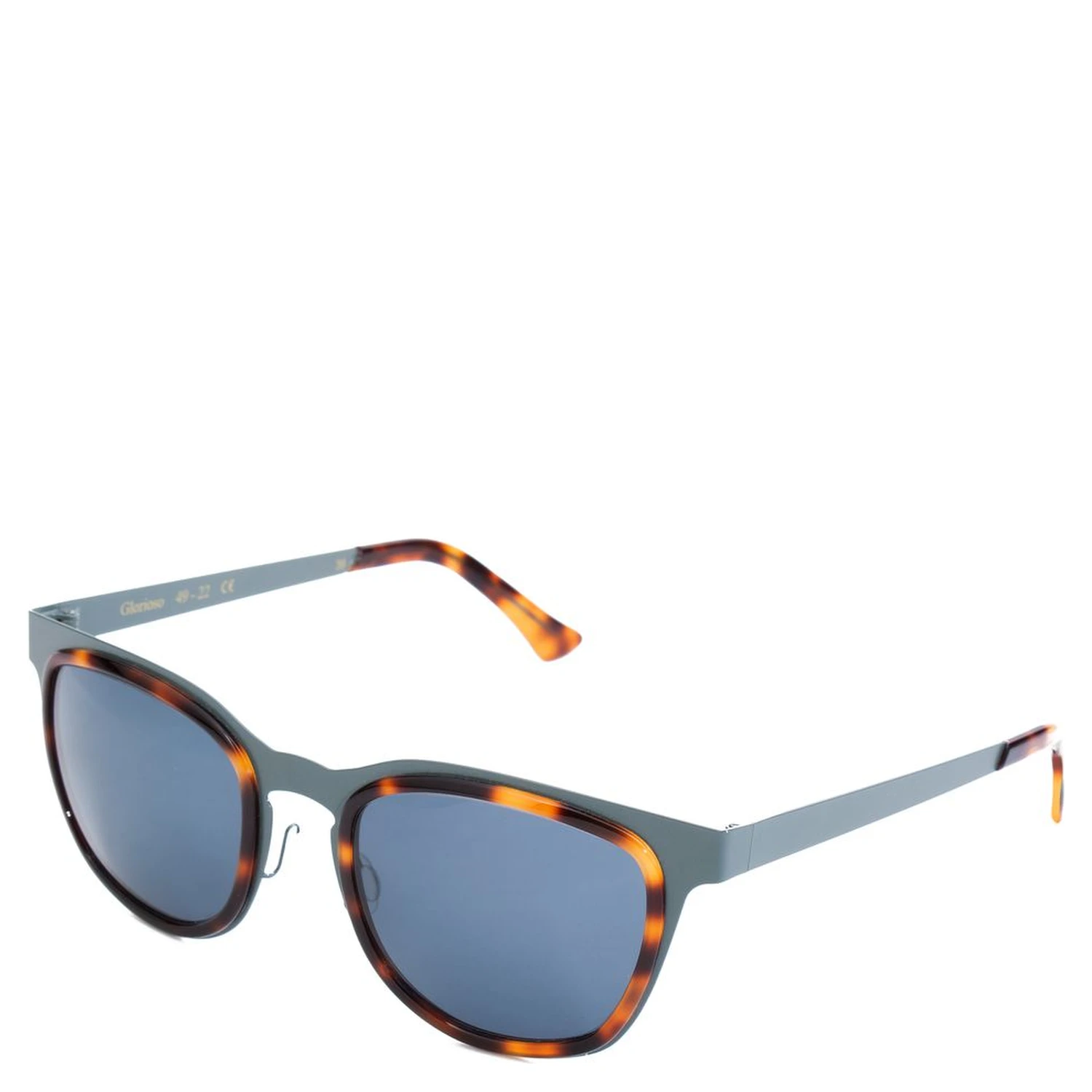 Blue Stainless Steel Sunglasses