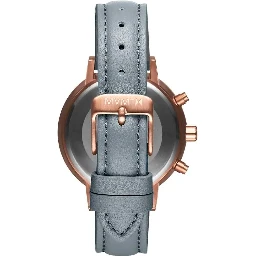 Gray Leather Dress Watch