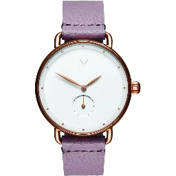 Purple Leather Dress Watch