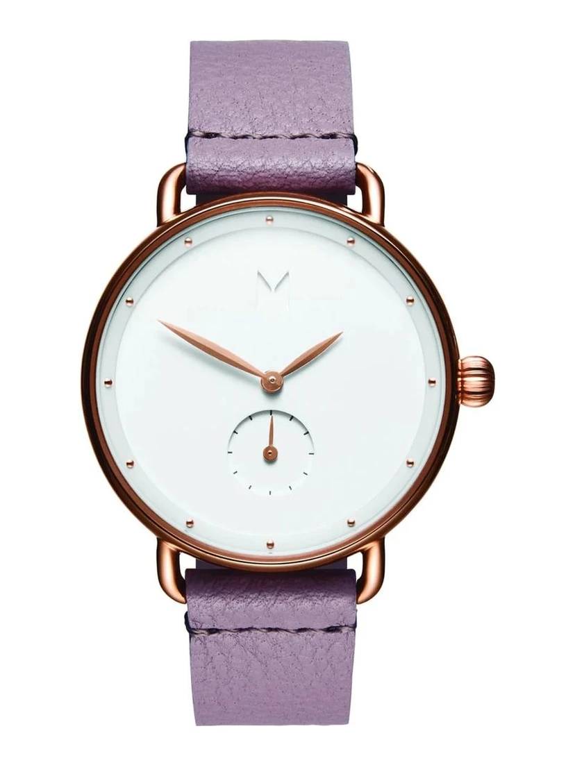 Purple Leather Dress Watch