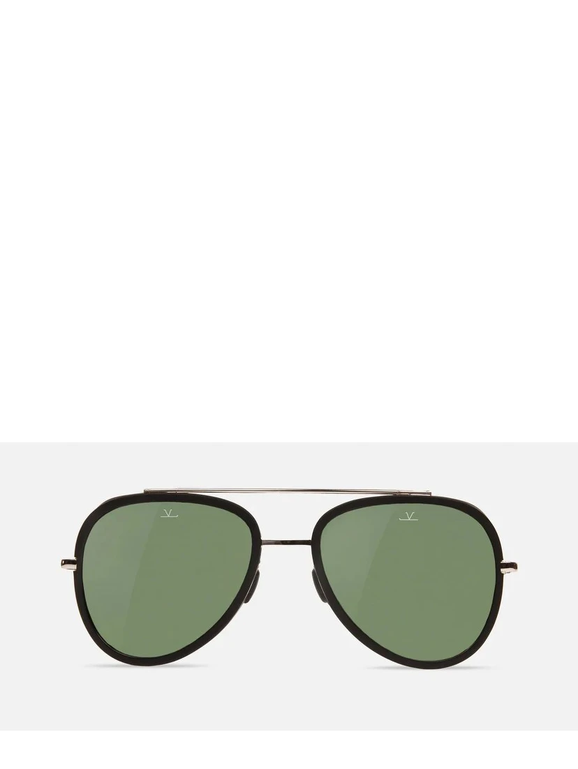 Black Stainless Steel Sunglasses