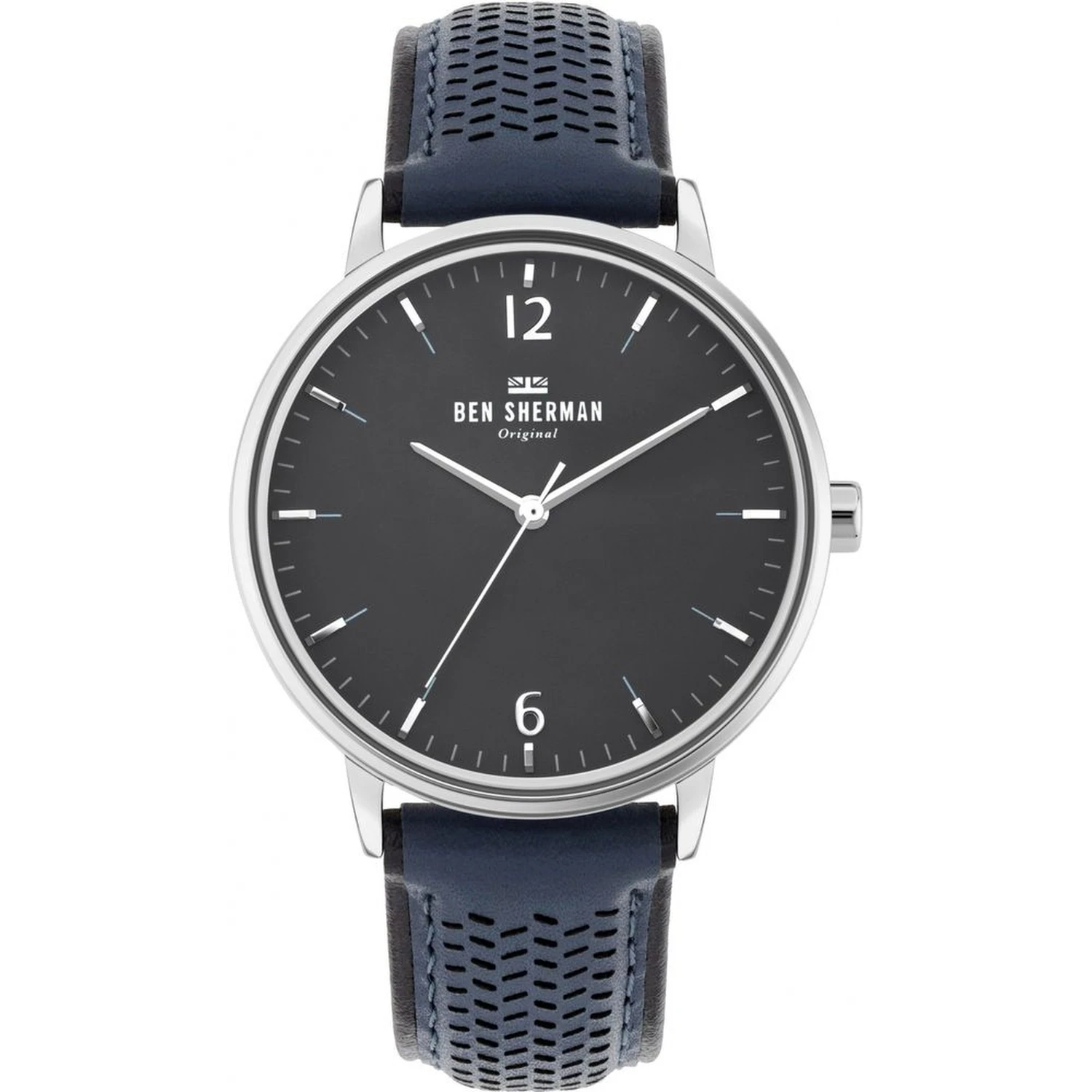 Blue Leather Dress Watch