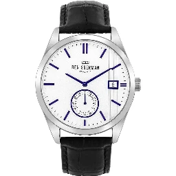 Black Leather Dress Watch