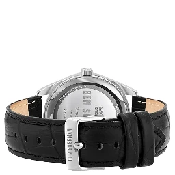 Black Leather Dress Watch