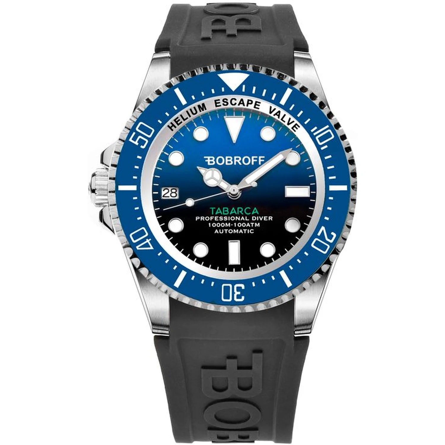 Black Rubber Sport Watch