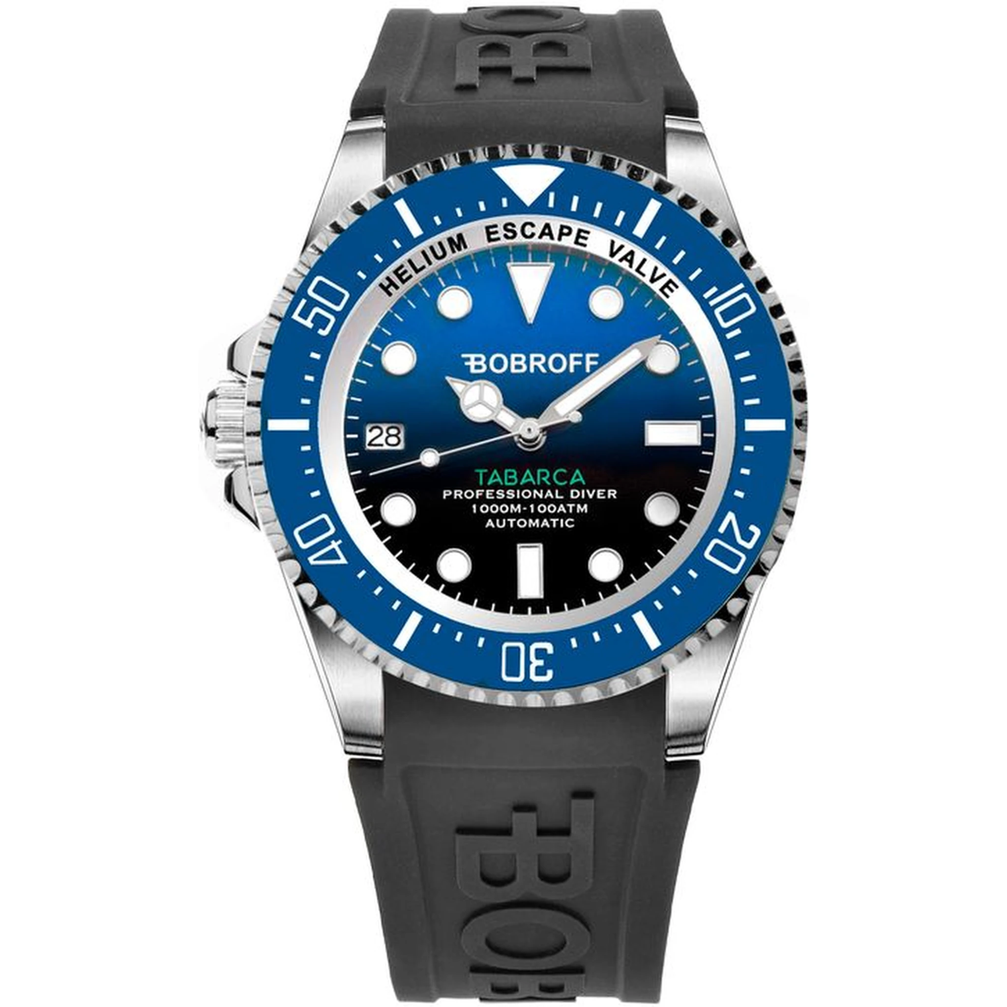 Black Rubber Sport Watch