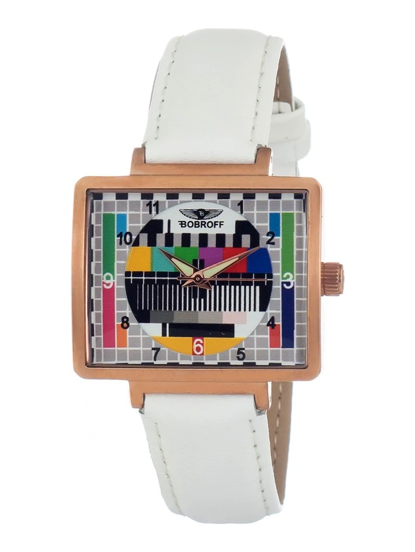 White Leather Dress Watch