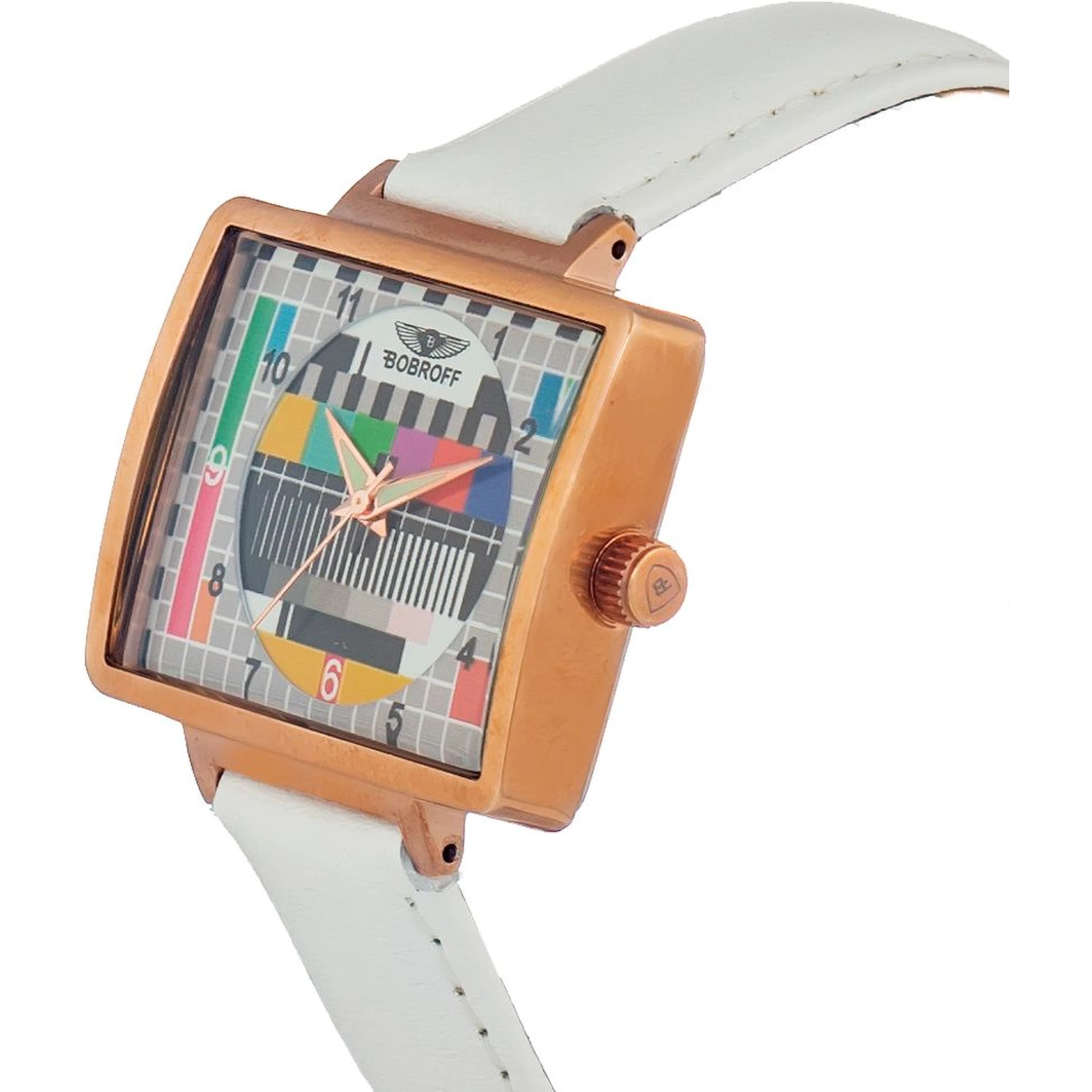 White Leather Dress Watch