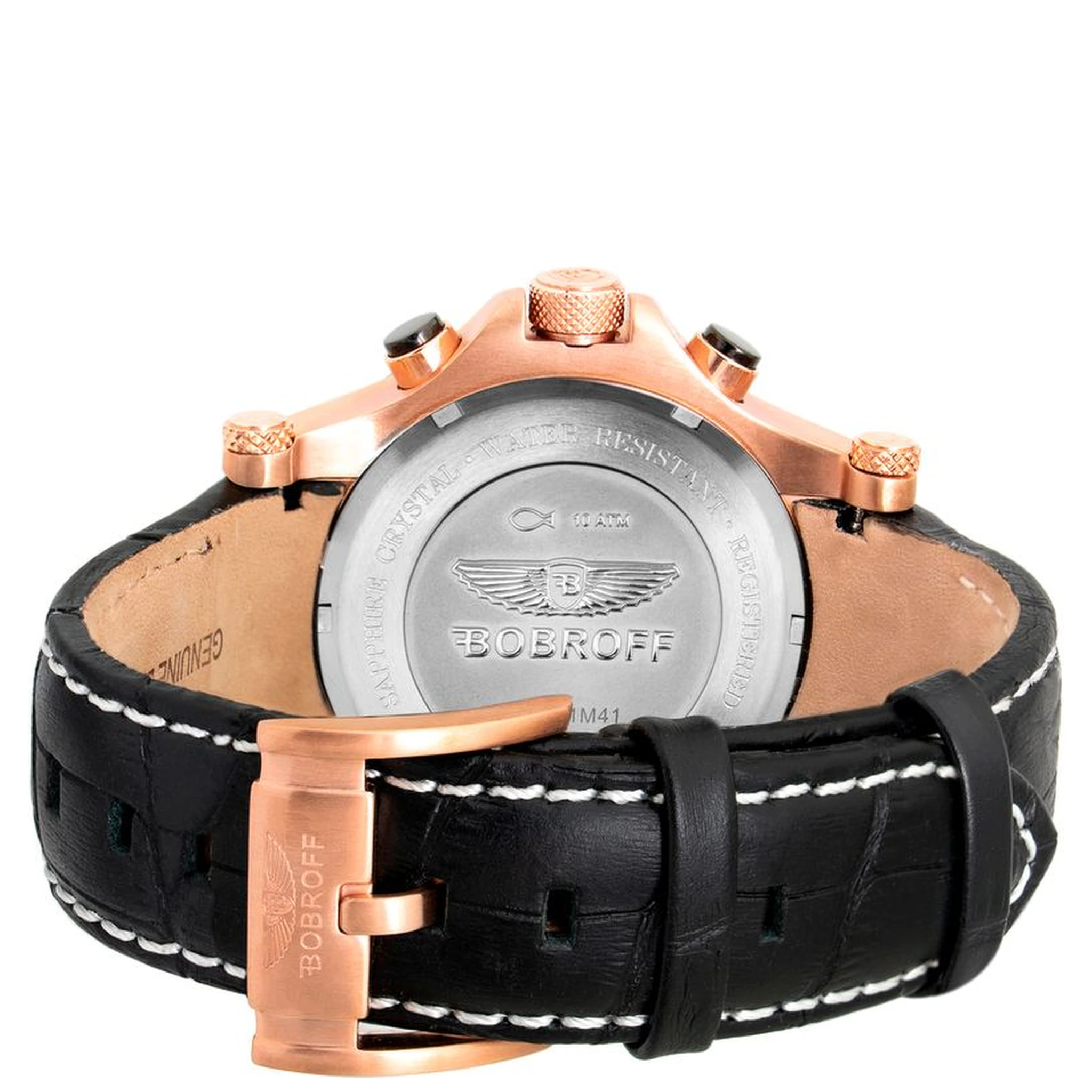 ساعة يد رسمية من الجلد الأسود